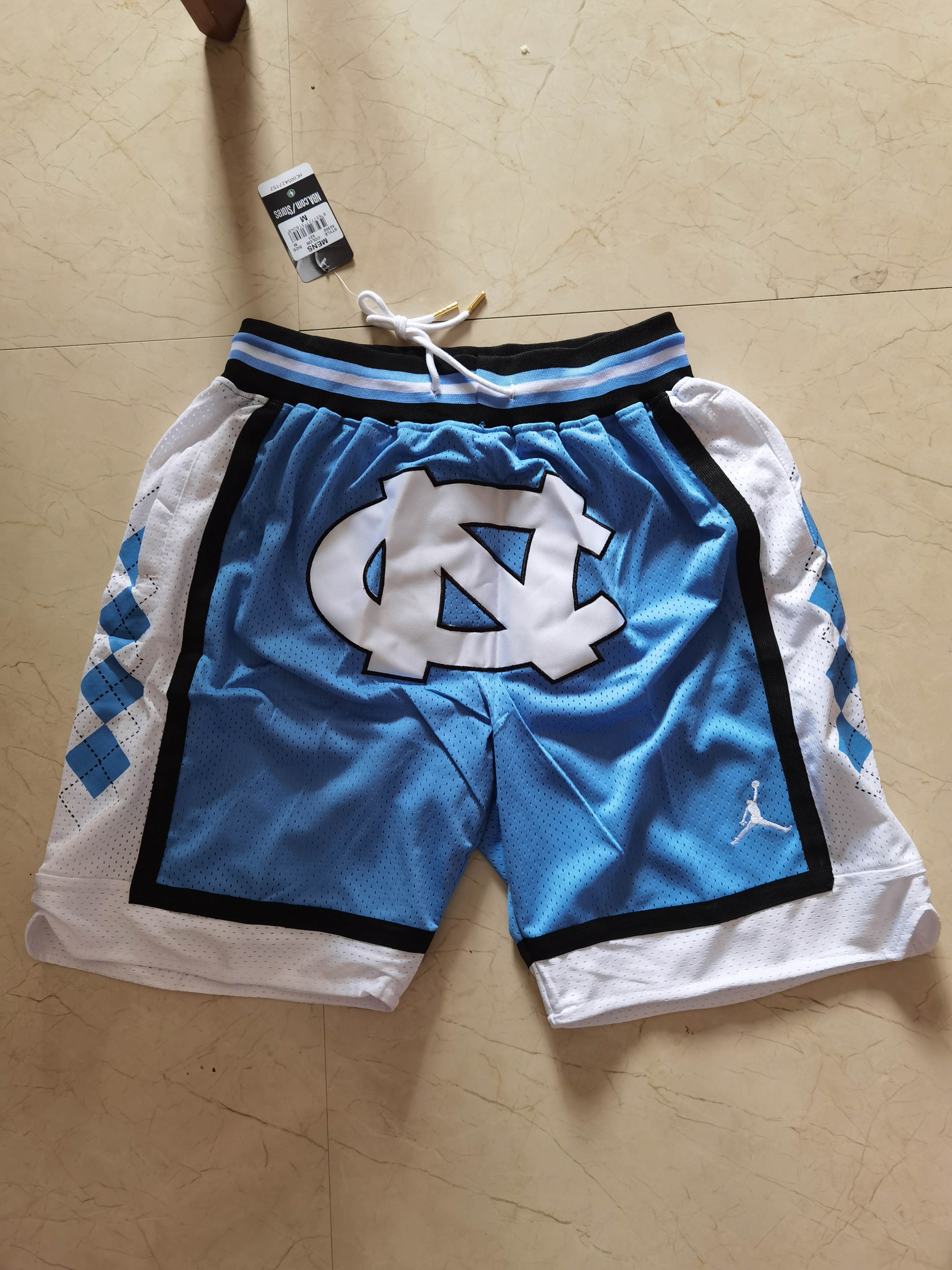 2020 Men North Carolina Tar Heels blue shorts